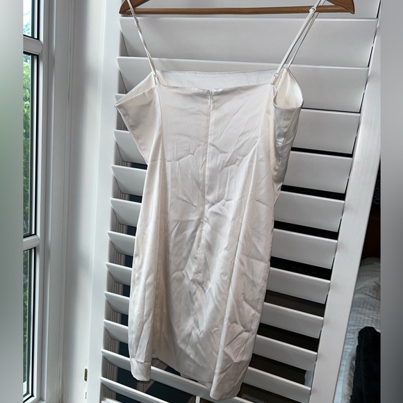 Aritzia White Shimmer Satin Dress - Picture 2 of 4